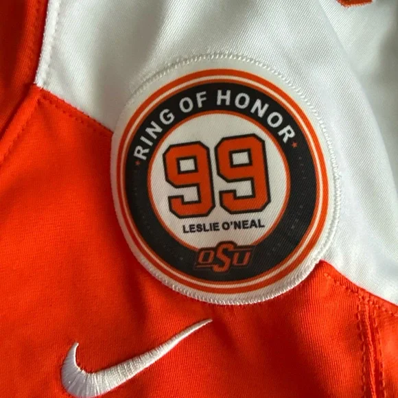 Nike Oklahoma State Orange and White Jersey
